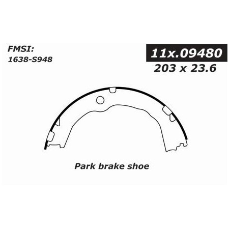 Centric Parts Centric Brake Shoes, 111.09480 111.09480